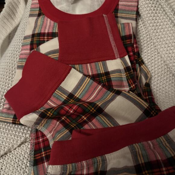 HANNA ANDERSSON Pajama Set Plaid ORGANIC Adult Sz M Holiday Family Print LS NWT - Picture 5 of 8